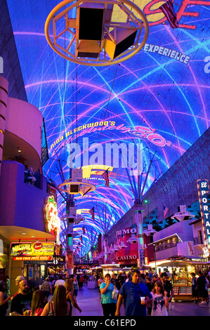 Lightshow Fremont street Downtown Las Vegas NV Nevada Banque D'Images