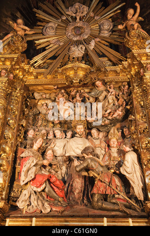 Espagne, Barcelone, la cathédrale de Barcelone, Retable de la Fondation de l'ordre Mercedarian par Joan Roig 1688 Banque D'Images