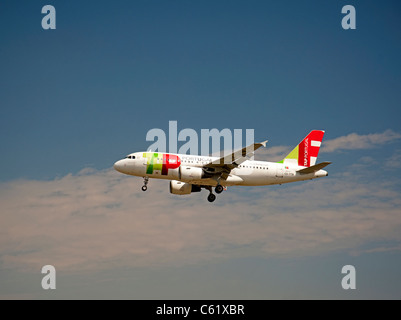 TAP Air Portugal Airbus A319-111 'Gago Coulinho SCO 7553' Banque D'Images