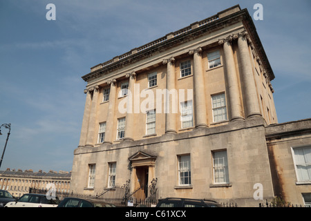 N°1 Royal Crescent, entièrement restauré une maison de ville géorgienne de Bath, Somerset, Angleterre. Banque D'Images