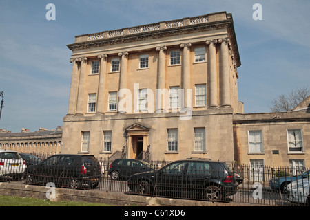 N°1 Royal Crescent, entièrement restauré une maison de ville géorgienne de Bath, Somerset, Angleterre. Banque D'Images