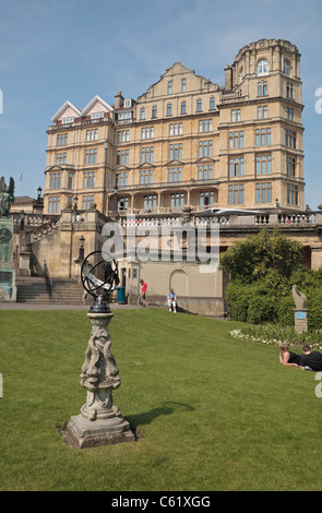 Avis de Grand Parade de jardins Parade, Bath, Angleterre. Banque D'Images