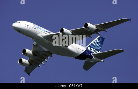 Airbus A380 en vol Banque D'Images