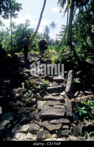 Ruines Lelu, Kosrae (États fédérés de Micronésie, Banque D'Images