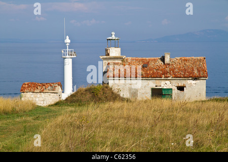 Dans le phare de près de Medulin, Istrie, Croatie Banque D'Images