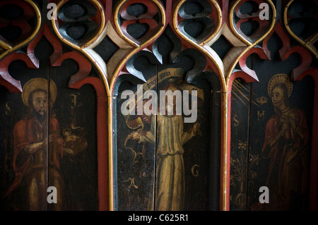 Jubé en anglais l'église du village, l'architecture, bield, catholique, christogram, la construction, le pays, l'époque élisabéthaine, Frieze, ho Banque D'Images