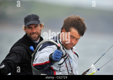 UK, Olympic Test Event, Iain Percy et Andrew Simpson Banque D'Images