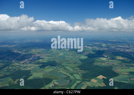 Vue aérienne de la campagne au sud ouest de Zweibrucken town - Rhénanie-Palatinat - Allemagne - l'Europe Banque D'Images