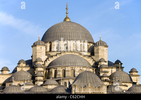 Nouvelle Mosquée (turc : Yeni Valide Camii) dômes en Istanbul, Turquie Banque D'Images