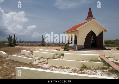 Chapelle Catholique d'Alto Vista, Noord, Aruba, Antilles néerlandaises Banque D'Images