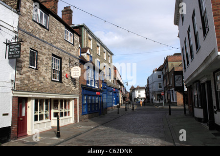 Le long de la ruelle pavée Banbury dans Canterbury Kent Banque D'Images