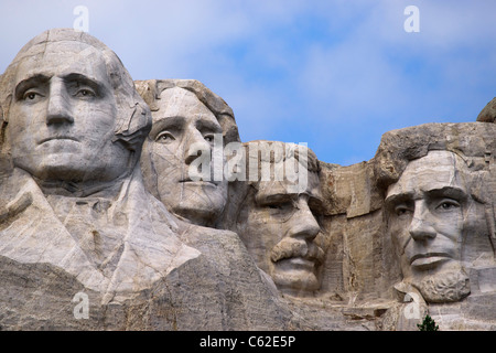 Les chefs de quatre présidents américains sculptés à Mount Rushmore dans Black Hills South Dakota aux États-Unis les États-Unis ne ferment personne horizontal en haute résolution Banque D'Images