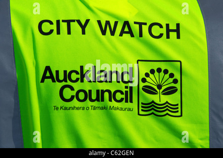 City Watch Jacket, Wynyard Quarter, Auckland, Nouvelle-Zélande, le mercredi, 10 août 2011. Banque D'Images