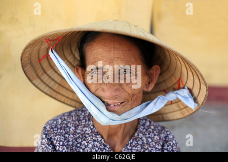 Portrait de vieille dame vietnamienne. Banque D'Images