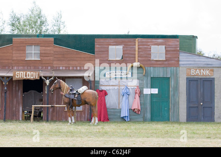 Une reconstitution et les simulacres de Tombstone village Banque D'Images