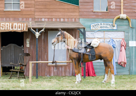 Une reconstitution et les simulacres de Tombstone village Banque D'Images