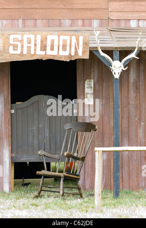 Une reconstitution et les simulacres de Tombstone village Banque D'Images