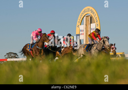 Les courses de chevaux en Kalgoorlie Australie occidentale à l'Kalgoorlie-Boulder Racing Club Banque D'Images