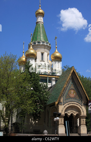 Bulgarie, Sofia, l'Église russe Saint-nicolas, Banque D'Images