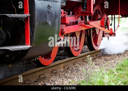 Roues d'un train à vapeur Banque D'Images