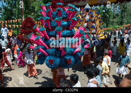 Festival hindou Kanjirapally Kerala Inde du Sud Banque D'Images