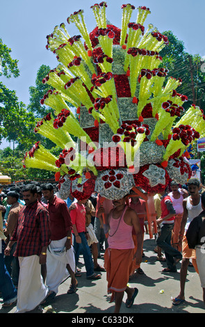 Festival hindou Kanjirapally Kerala Inde du Sud Banque D'Images