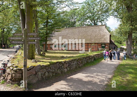 Heath, Musée Wilsede, Luneburg Heath, Basse-Saxe, Allemagne Banque D'Images