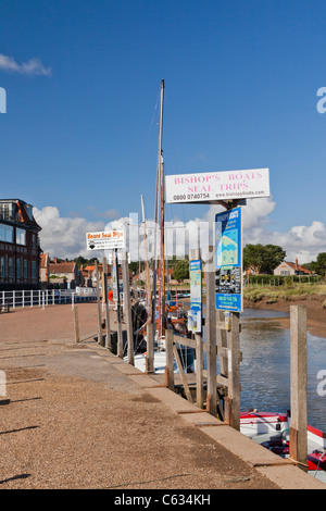 Blakeney mur du port, North Norfolk, East Anglia, Angleterre Banque D'Images