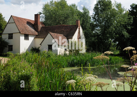 La maison de Willy Lott (ou chalet), la scène de l'agent de police Haywain, dans le Suffolk, Angleterre. Banque D'Images