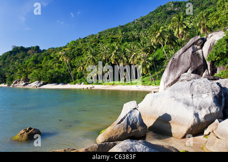 Plage vide sur Ko Pha-Ngan, Thaïlande Banque D'Images