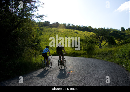 Le National Trust fort HIll à Dorking, Surrey. Surrey Hills. Événement cycliste de Jeux olympiques de Londres 2012 Banque D'Images