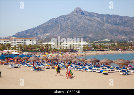 Puerto Banus Buddha Beach à Marbella en Espagne Banque D'Images