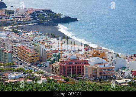 Vue sur Puerto naos, ville et plage, la palma, Canary Islands, Spain, Europe Banque D'Images