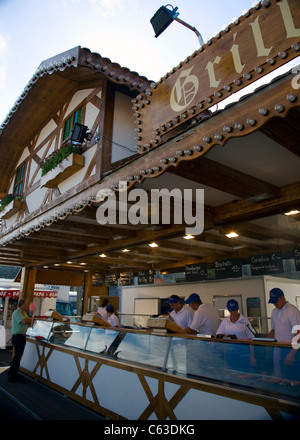 Kiosque à emporter sur la promenade à Genève Festival Banque D'Images