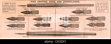 Dépliant publicitaire pour le Centric Pen Banque D'Images