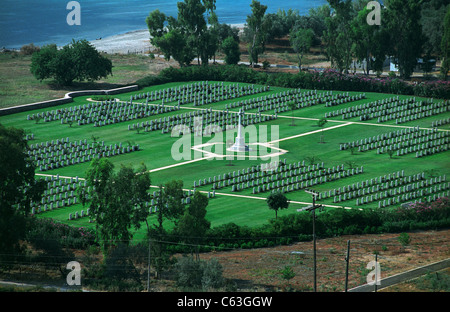 Suda Bay Commonwealth War Graves Commission Cimetière sur l'île de Crète. Banque D'Images