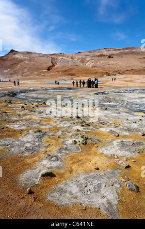 Paysage à Hverir, Islande Banque D'Images