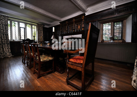 La salle à manger à Cothay Manor près de Wellington, Somerset UK Banque D'Images