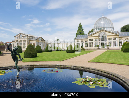 L'extérieur de la grande véranda à Syon Park construit par Charles Fowler en 1826 Banque D'Images