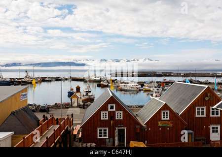 Le port, Husavik, l'Islande Banque D'Images