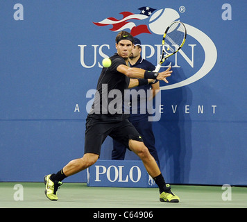 Rafael Nadal au tournoi de tennis US Open 2010 - MAR, l'USTA Billie Jean King National Tennis Center, le rinçage, NY Banque D'Images