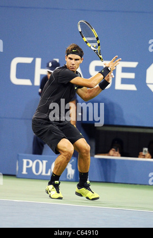 Rafael Nadal au tournoi de tennis US Open 2010 - MAR, l'USTA Billie Jean King National Tennis Center, le rinçage, NY Banque D'Images