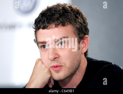 Justin Timberlake à la conférence de presse pour Edison en première mondiale au Festival du Film de Toronto, Sutton Place Hotel, Toronto, ON, le 17 septembre 2005. Photo par : Malcolm Taylor/Everett Collection Banque D'Images