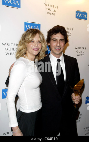 Meg Ryan, Alexander Payne dans la salle de presse de l'édition 2005 Writers Guild Awards, Hollywood Palladium, Los Angeles, CA, le 19 février 2005. Photo par : Emilio Flores/Everett Collection Banque D'Images