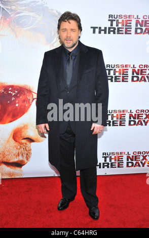 Russell Crowe au niveau des arrivées pour les trois jours Première, Le Ziegfeld Theatre, New York, NY Le 9 novembre 2010. Photo par : Gregorio T. Binuya/Everett Collection Banque D'Images