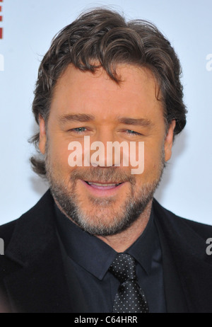 Russell Crowe au niveau des arrivées pour les trois jours Première, Le Ziegfeld Theatre, New York, NY Le 9 novembre 2010. Photo par : Gregorio T. Binuya/Everett Collection Banque D'Images