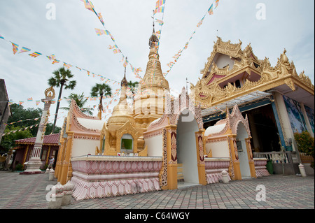 Temple de Dhammikarama, George Town, Penang Banque D'Images