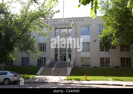 Cour du banc de la cour de la Saskatchewan Saskatoon spadina house Canada Banque D'Images