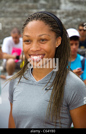 Allyson Felix sportif close-up avant le Golden Gala de Rome 2011 Banque D'Images