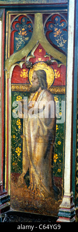 Cawston, Norfolk. Jubé, Saint Jude saint saints anglais église églises écrans intérieurs intérieur panneau peint dado Banque D'Images